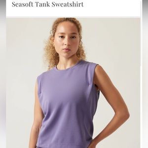 Athleta Seasoft Tank Sweatshirt - Dusk Purple